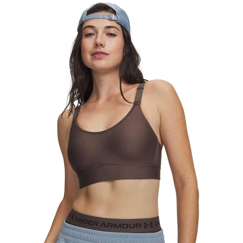 Under Armour Women's Armour Mid Heathered Sports Bra