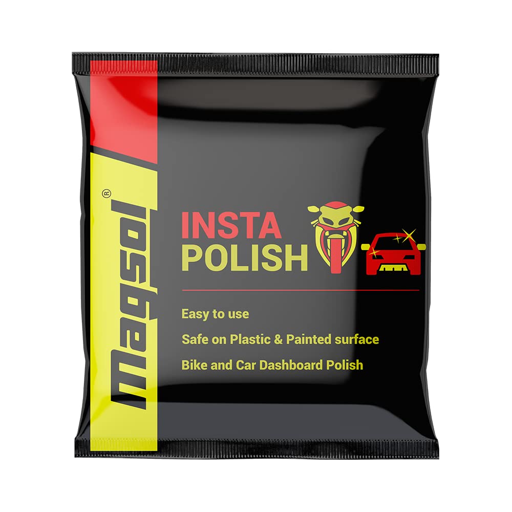 MAGSOL Insta Polish | All in One Multipurpose Polish | Car Polish, Bike Polish, Dashboard Polish | Shine and Restore Cars, Bikes, Motorcycle | Restores Faded Plastic (Pack of 10)-image-24