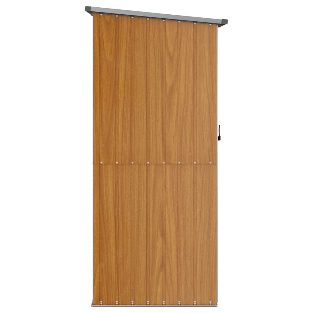 Gartenhaus aus verzinktem Stahl 118,5x97x209,5 cm, Geräteschuppen mit Pultdach, abschließbarer Gartenschrank für Werkzeuge, wetterfest