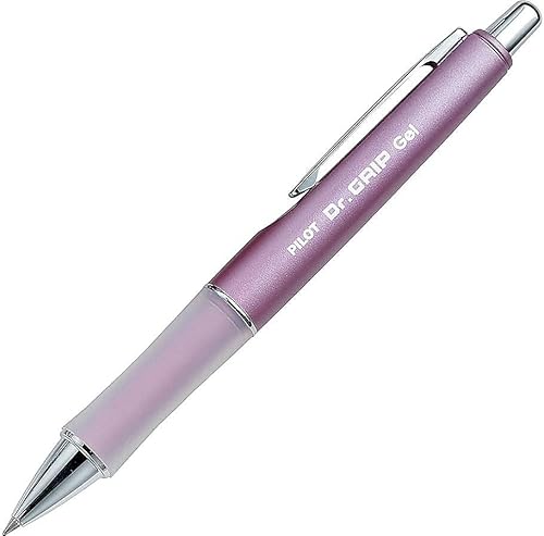 Pilot 36273 Dr Grip - Bolígrafo de gel retráctil fino y metálico de malva color negro