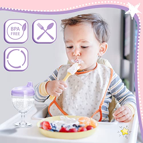 Irenare DN-IRENARE-12251026 2 Pcs Baby Wine Sippy Cup Plastic Goblet Cup No Spill Wine Glass Sippy Cup Baby Goblet Cup Baby Sippy Cup Wine Glass Beverage Mug Milk Bottle thumb #5