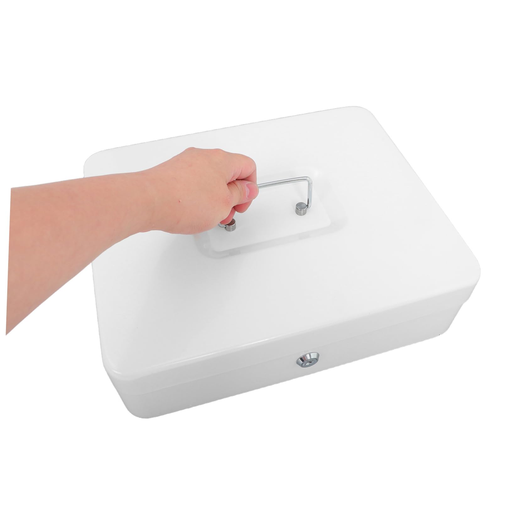 Caja De Caudales Con Llave De Metal Caja De Seguridad Para Dinero Organizador De Almacenamiento Seguro Con Cerradura Para Comercios Hostelería y Oficinas