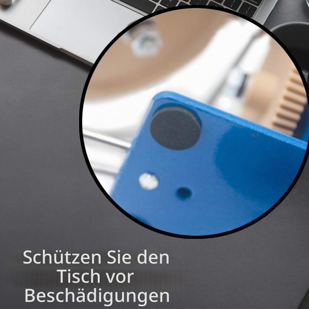 Lamxd Großer Jumbo-Metallgarn/Wolle/Schnur/Faserkugelwickler, handbetrieben, 284 g, mit Fadenschneider, Blau und Weiß