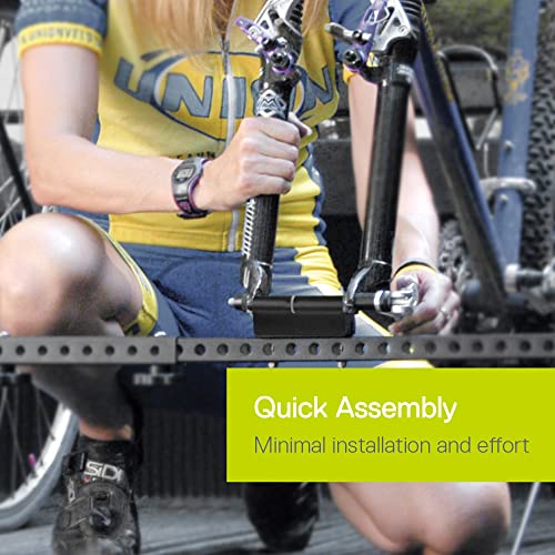 Delta Cycle & Home Bike Hitch Pro Truck Bed Bike Mount Lockable Hitch Securely Holds All 9 x 100mm Bicycle Fork Dropouts & Fits Any Flat Surface - Heavy Mountain, Road & eBikes Aluminum - image 4