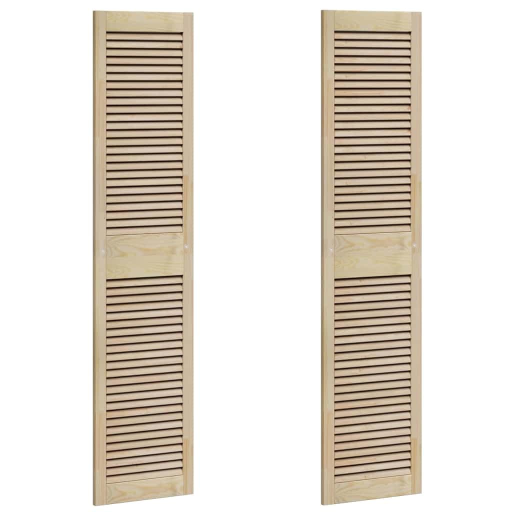 Hommdiy Schranktüren 2 pcs Braun 170 x 39.5 x 2.1 cm Massivholz Kiefer