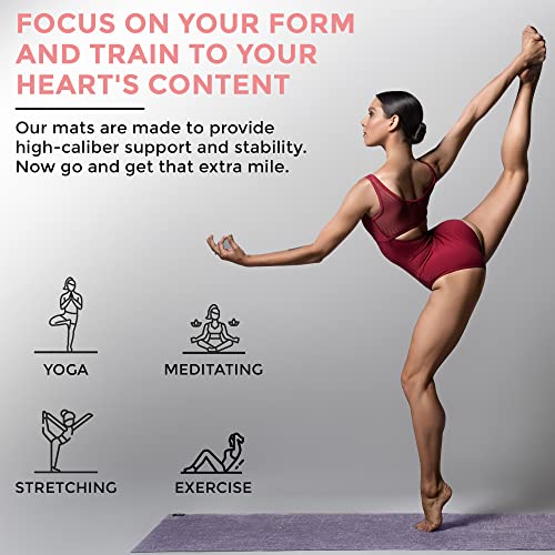 Ajna Organic Yoga Mat - Natural Jute Yoga Mats - Large Non Slip Eco Friendly Yoga Mats With Carrying Strap - Reversible Jute Per - Extra Long Yoga Mat 72 Inch - 5Mm - All Types Of Yoga - Vegan #TOP6