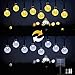 Qedertek Guirnaldas Luces Exterior Solar, Cadena de Bola Cristal Luz para Exterior, 10.85M 60 LED, Guirnalda Luminosa Impermeable, Luces Decoración para Jardín, Casa, Bodas (Blanco+Blanco Calido)