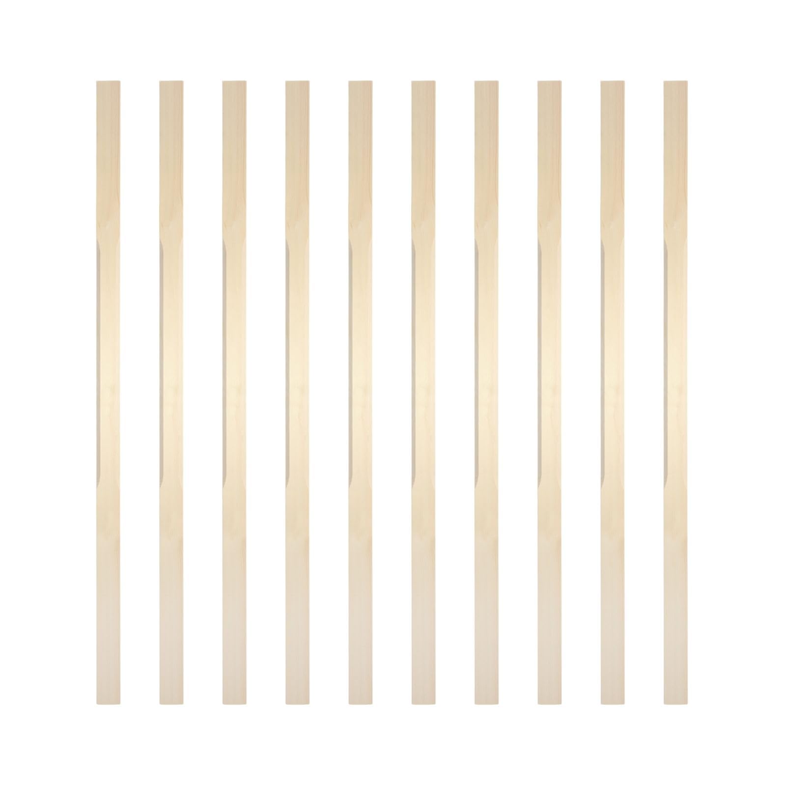 Jackson Woodturners Pine Stop Chamfered Spindle – 32mm x 900mm, Unfinished Staircase Spindle for Handrails and Base Rails - Pack of 10
