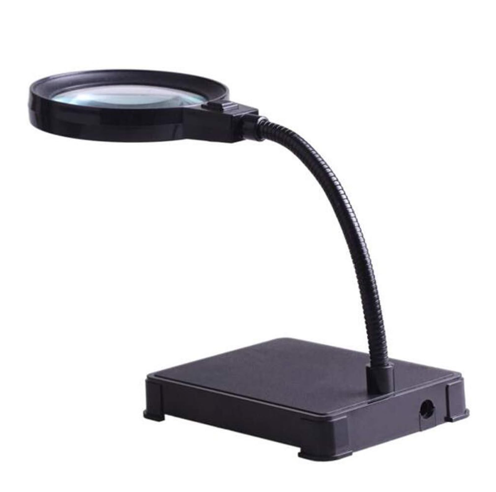 Vergrößerungsglas, 10-fache Vergrößerung, 125 mm Leselupe mit Ständer, tageslichthelle 36 LEDs für Bastelarbeiten, Werkstätten, Diamantmalerei usw.,