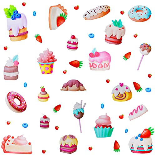 Maydahui Dessert Wall Stickers Ice Cream Donuts Cake Wall Decal (40 X 42 Inch) For Living Room Kids Bedroom Kitchen Dessert Shop #TOP17