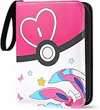 Card Binder for Pokemon Cards 4-Pocket (440 Pockets), Card Holder Binder Trading Cards, Card Games Collection Binder with 55 Sleeves，Trading Card Games Toys Gifts for Kids