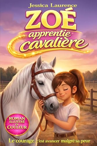 Zoé apprentie cavalière: une histoire sur l’équitation pour fille de 6 à 10 ans, un roman enfant pour avoir confiance en soi et à son cheval, illustré en couleur
