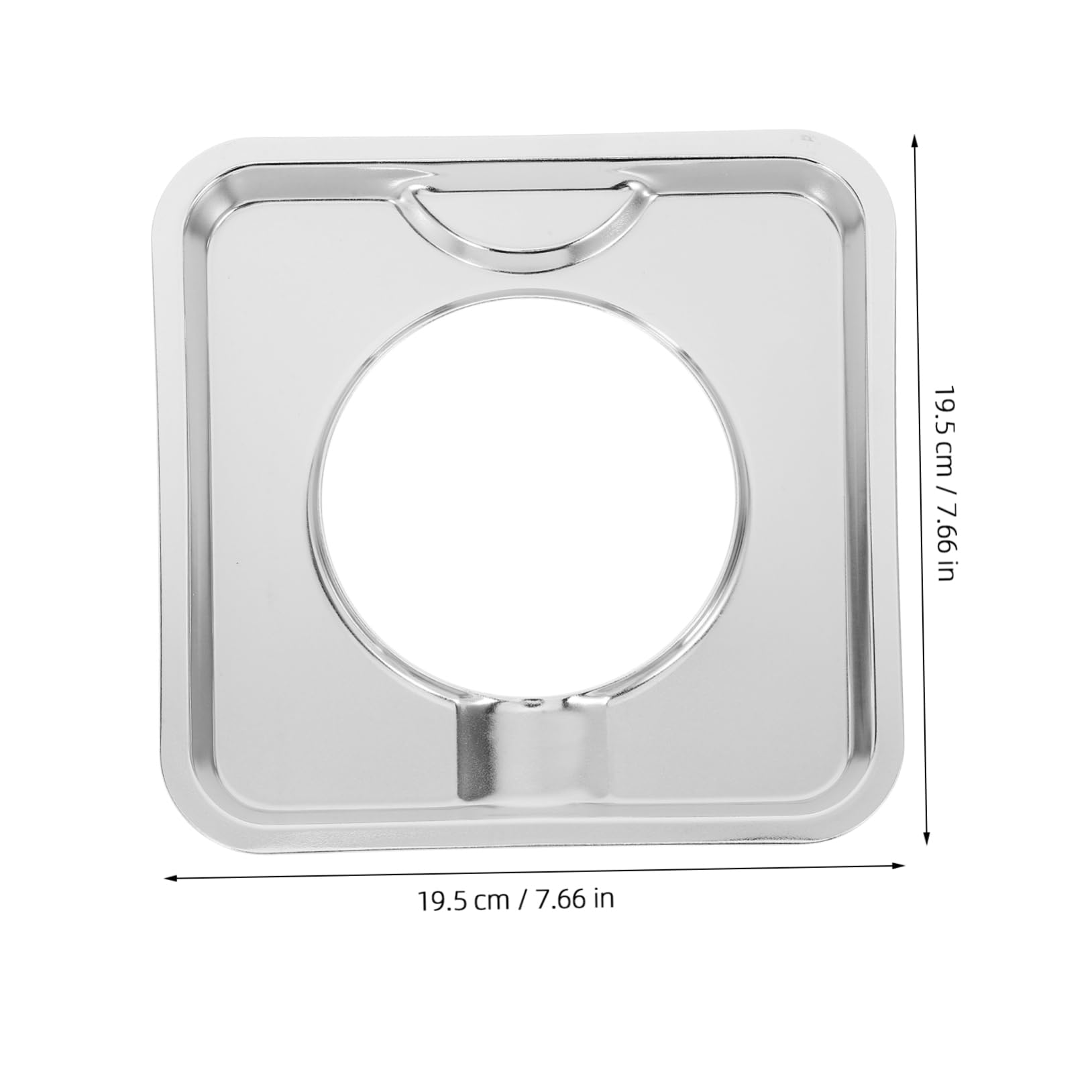 Bandejas de Goteo Cuadradas de Acero Inoxidable 19cm, 4 Piezas
