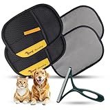 Rorodog 2-PCS Pet Hair Remover Gloves with A Hair/Lint Removal Tool, Reusable Magic Brush Pet Hair Removal Glove for Dogs & Cats, Remove Dog/Cat Hair from Couch, Carpet, Car Seat.