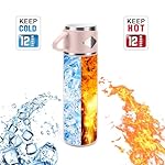 Stainless Steel Thermo 700ml/23.7oz Vacuum Insulated Bottle with Cup for Coffee Hot drink and Cold drink water flask.(Pink,Set) - Image 4