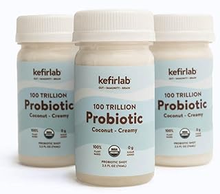 Probiotics 100T CFU - 36 Strains - Vegan & Organic - Support Digestion, Immune System, Brain Health, Mood & Stress. Creamy (16-Pack)