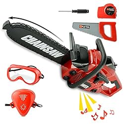 Toy Choi’s Toy Chainsaw for Kids Pretend Play Series Chainsaw Toy Tool Play Set, Outside Kids Chainsaw Toy Tool Set…