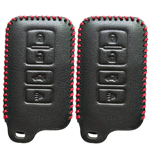 2Pcs Coolbestda Smart Key Fob Case Cover Keyless Entry Holder Skin Jacket for 2019 2018 2017 Toyota Highlander Avalon Camry Corolla RAV4 HYQ14FBA