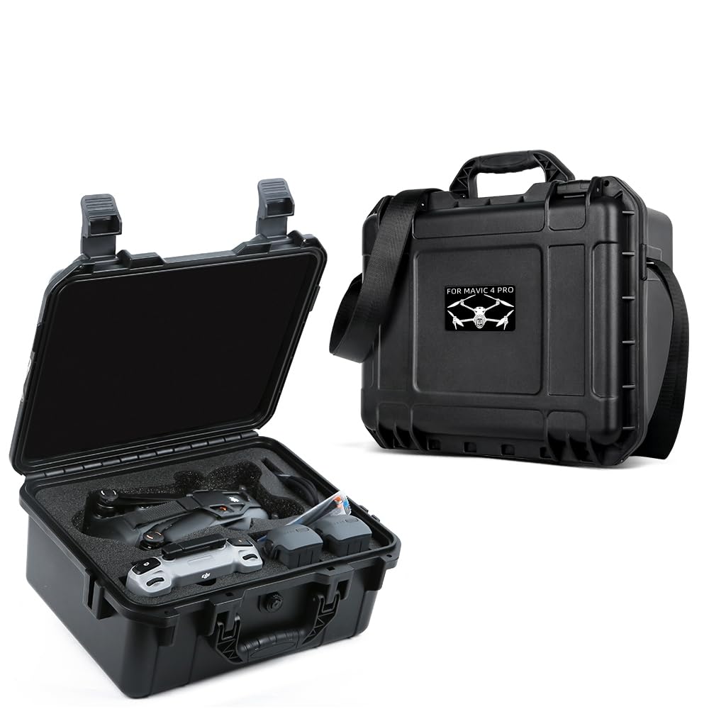 Generico Custodia di sicurezza professionale per DJI Mavic 4Pro Custodia protettiva impermeabile per il trasporto RC 2 Organizzatore di controllo remoto e accessori per droni