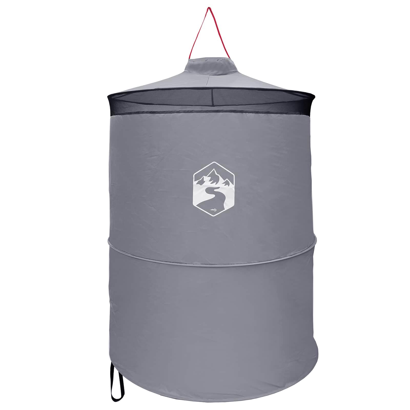 Tenda pop-up per WC con corda per appenderla, 97 x 126 cm, tenda da spogliatoio per campeggio, escursioni e spiaggia, tenda portatile pop-up in poliestere con borsa per il trasporto, grigio e