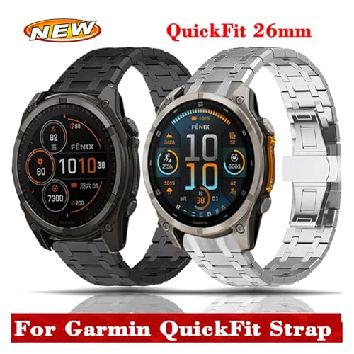 Bracelet métallique Garmin Fenix 7X finition premium en acier