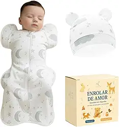 Swaddle Dream Up – Charutinho, Saco de Dormir Ajustável e Cueiro, Swaddle de Transição, Melhora o Sono e Acalma o Reflexo do Susto – Essencial para Recém-nascidos (0 a 3 meses) Nuvens P