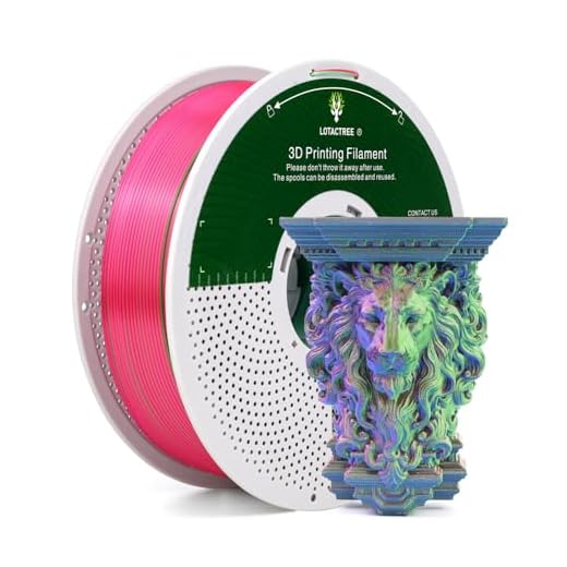 LOTACTREE Silk PLA Filament 1.75mm, Triple Colors Pink/Green/Dark Blue, PLA Filament 1kg(2.2lbs), Silk 3D Printer Filament with +/-0.03mm Accuracy