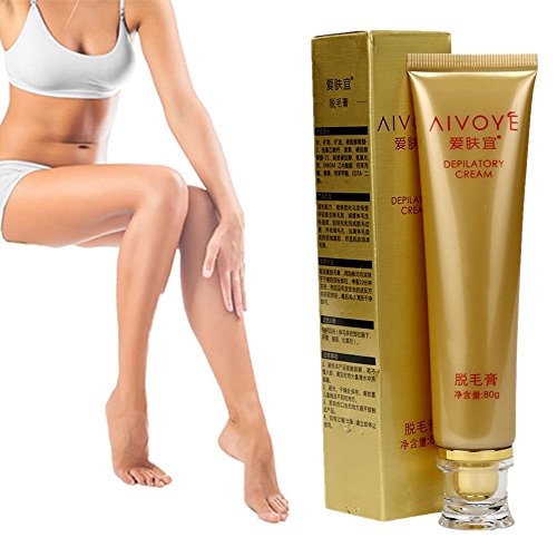 AFY Permanent Hair Removal Cream; Mosunx Painless Stop Hair Growth Inhibitor Removal Powerfu Depilatory Paste (gold)