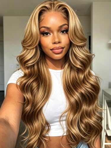 Honey blonde loose body wave with the Bye Bye Slip precut build — 4.3 stars.