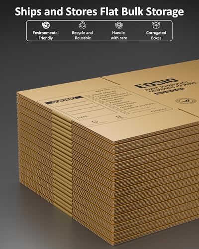 Image of EOSIO 5 Ply Pack 10 Large Size Corrugated Cardboard boxes for Packaging Cartons Cartoon Carton box for Small Business, Packing, Shipping, Moving & Storage,Courier,Transportation,Home Shifting,Parcel
