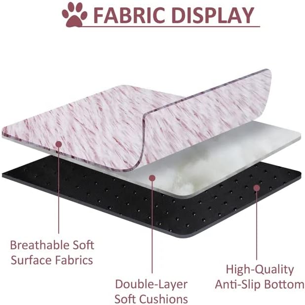 round fluffy hooded cat bed cave, anti-anxiety cave bed with blanket | hooded cat bed cave, cozy cuddler luxury puppy pet bed, anti-slip bottom and machine washable pink large