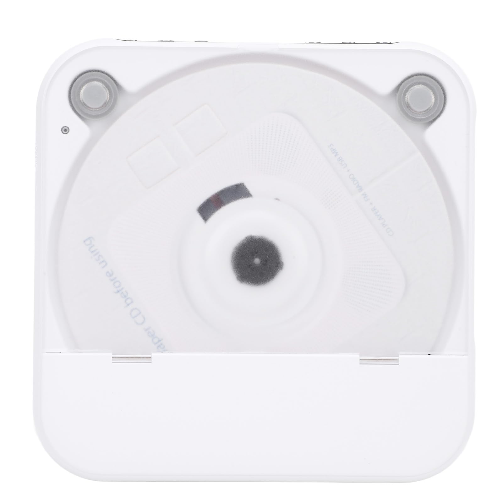 KUIDAMOS Lettore CD Portatile Bluetooth con Telecomando per la Riproduzione Domestica di più Dischi Design Elegante Batteria da 2000 MAh (Bianco)