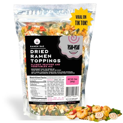 The Ramen Bae - Kimchi Mix, Dried Ramen Toppings - Ramen Toppers - 12oz