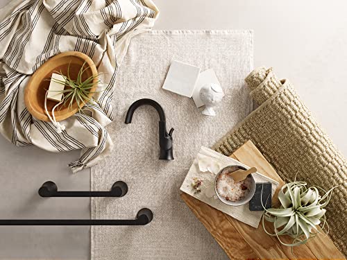 Moen S6910Ewbl Doux Motionsense Wave Touchless Single Handle Bathroom Sink Faucet, Matte Black #TOP2