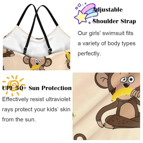 Girls One Piece Swimsuits Summer Quick Dry Beach Bathing Suit Cross Shoulder Strap Swimwear 3-10 Years4