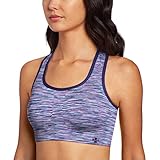 Lily of France Women's Reversible Sports Bra 2151801, Ink Space Dye, Small