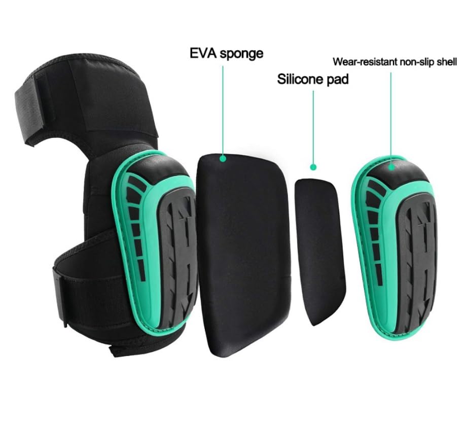 Luminexia Genouillères Professionnelles,Genouillères en Gel pour la Construction,Le Jardinage,Le Nettoyage,Les sols et Le Garage,avec Technologie antidérapante de Soutien de la Cuisse