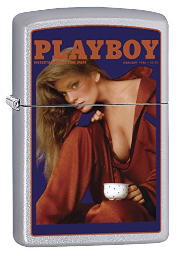 Zippo Playboy February 1986 Cover Satin Chrome Windproof Lighter