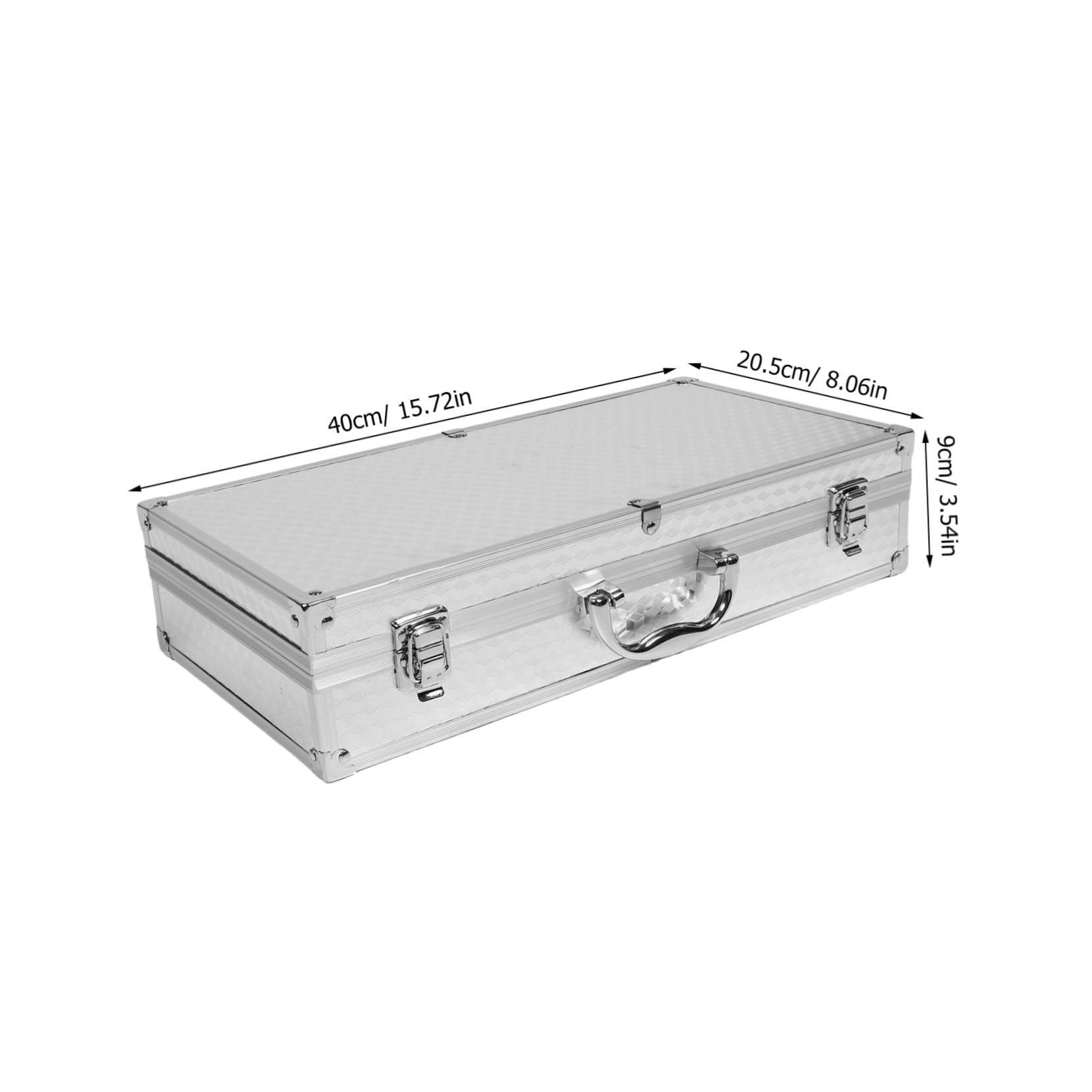 SEWOART Portable Aluminum Alloy Microphone Case with Foam Insert Dual Mic Holder for Travel Ergonomic Handle for Easy Carrying Storage for Ktv and Performances