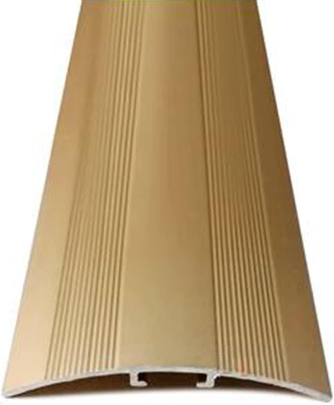 Floor Transition Strip Flooring Edge Trim, Aluminum Floor Transition Strip,Non-Slip Threshold Transition Strip for Carpet,Kitchen,Bedroom,Bathroom,Doors,Reducer ( Color : Light Coffee , Size : 0.9m/35