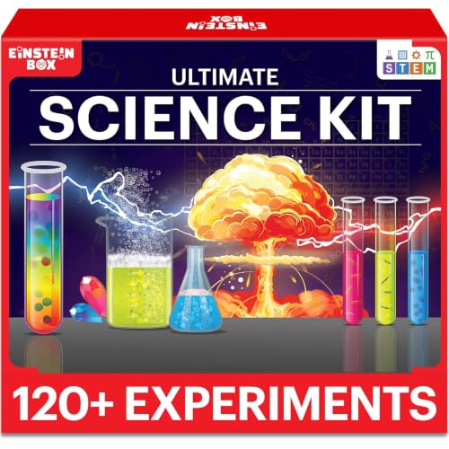 Einstein Box Science Experiment Kit For Kids Aged 6-8-12-14 |Gift for 6-7 Year Old Boys & Girls| Chemistry Kit Set For 6-14 Year Olds