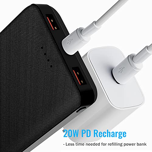 Miady 2021 Upgraded 20W Pd Power Bank 24000Mah, Usb-C Portable Charger, Portable Phone Charger For Iphones And Android Smartphones #TOP3
