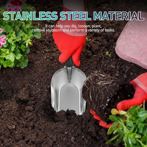 Pala de Mano para Jardín en Acero Inoxidable 11.6 in miniatura 7