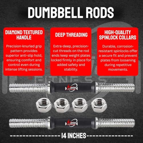 Image of Steel Weight Plates Combo 70KG | Home Gym Steel Set with 5Ft Straight Barbell Rod & 3Ft Curl Bar (25mm), Pair of Steel Dumbbell Rods, Heavy-Duty Collars, Hand Gripper & Gym Gloves - Complete Strength Training Kit for Home Workout