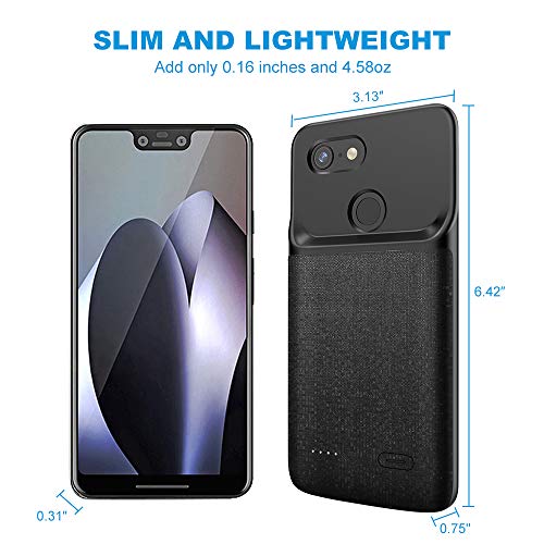 Newdery Google Pixel 3 Xl Battery Case, 4700Mah Slim Extended Charging Case With Tpu Raised Bezels, Rechargeable Charger Case Cover Compatible Google Pixel 3 Xl #TOP5