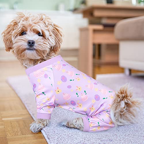 Asenku Dog Easter Pajamas, Dog Shirt Puppy Jumpsuit Dog Pjs For Small Medium Dogs Easter Holiday Costume Dog Onesie Puppy Pajamas （Xs #TOP4