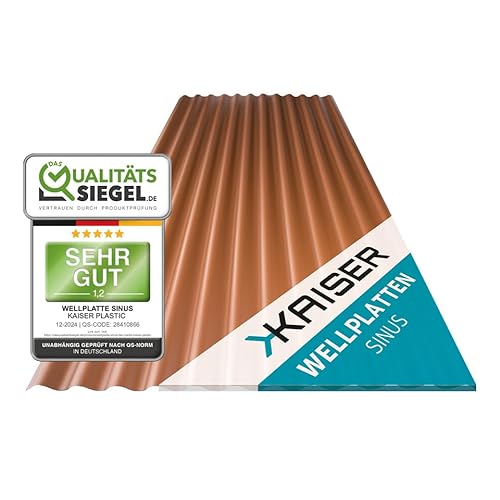 Kaiser Plastic Pannelli Ondulati Di Rame | Pannelli Ondulati Per Tetto, Tetto Ondulato In Plastica | Pannelli Per Tetti Resistenti Alle Intemperie | T