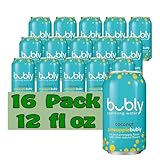 Bubly Coconut Pineapple Flavored Sparkling Water 12 fl oz Aluminum Can 16 Pack