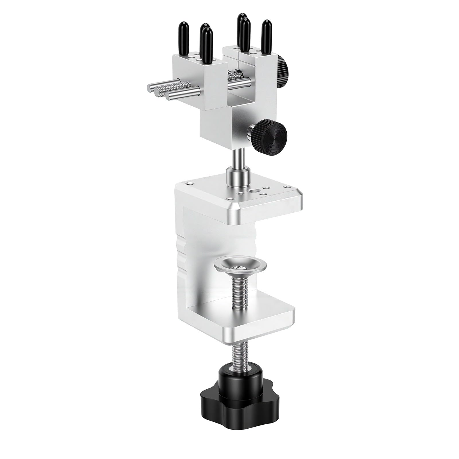 Asixxsix Mini Morsa da Banco con Morsetto a C Girevole a 360°