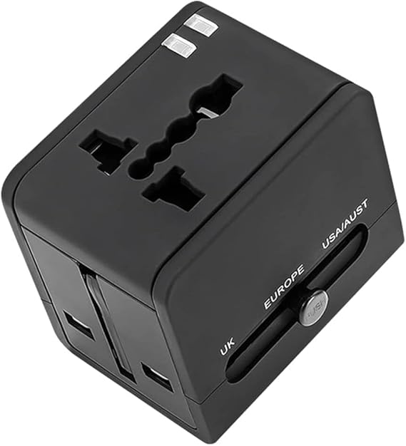 Adaptateur universel prise secteur voyage 2 prises usb italie espagne europe usa uk australie Adaptateur universel prise secteur voyage 2 prises usb italie espagne europe usa uk australie